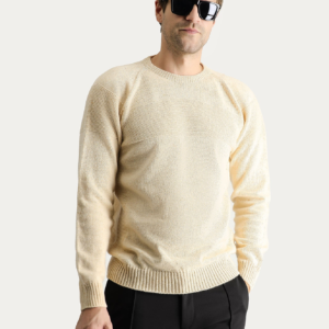 Wool-blend rib-knit sweater